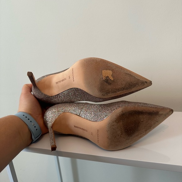 MANOLO GLITTER PUMPS SIZE 40 - Picture 3 of 5